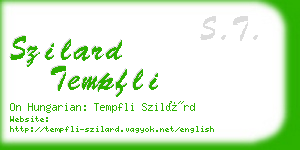 szilard tempfli business card